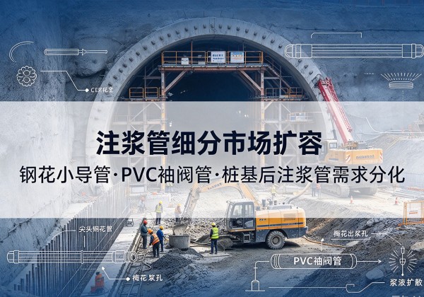 新田注浆管细分市场扩容，隧道钢花小导管、PVC 袖阀管、桩基后注浆管需求分化